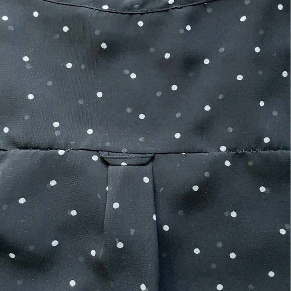 Zara Black with White Polka Dots Sheer Blouse Size Small - Picture 5 of 6